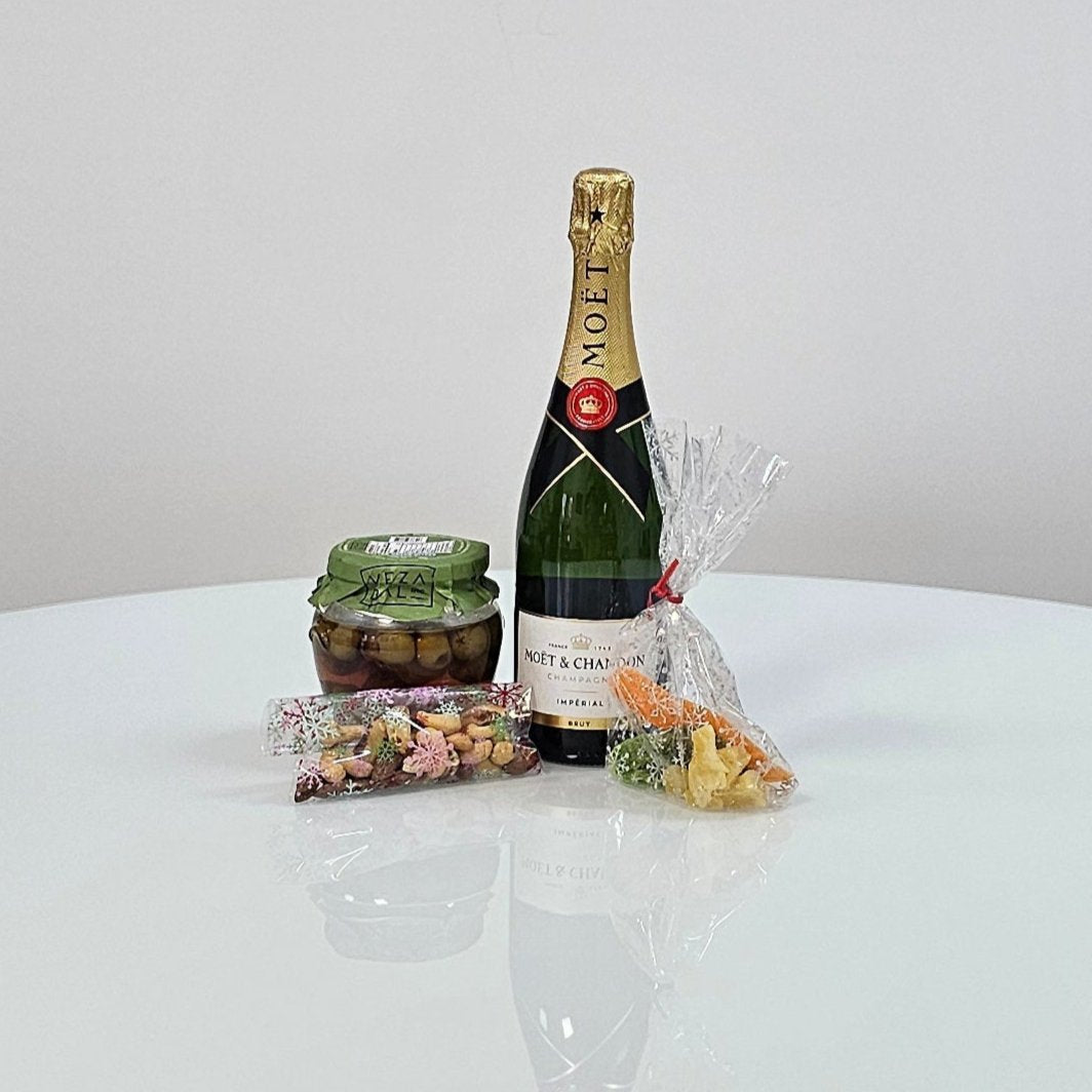 Champagne, Olives & Mixed Nuts Golden Holiday